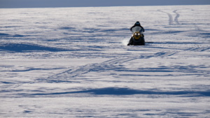 La motoneige fonctionne à merveille ! ©Bastien Ruols. All rights reserved.